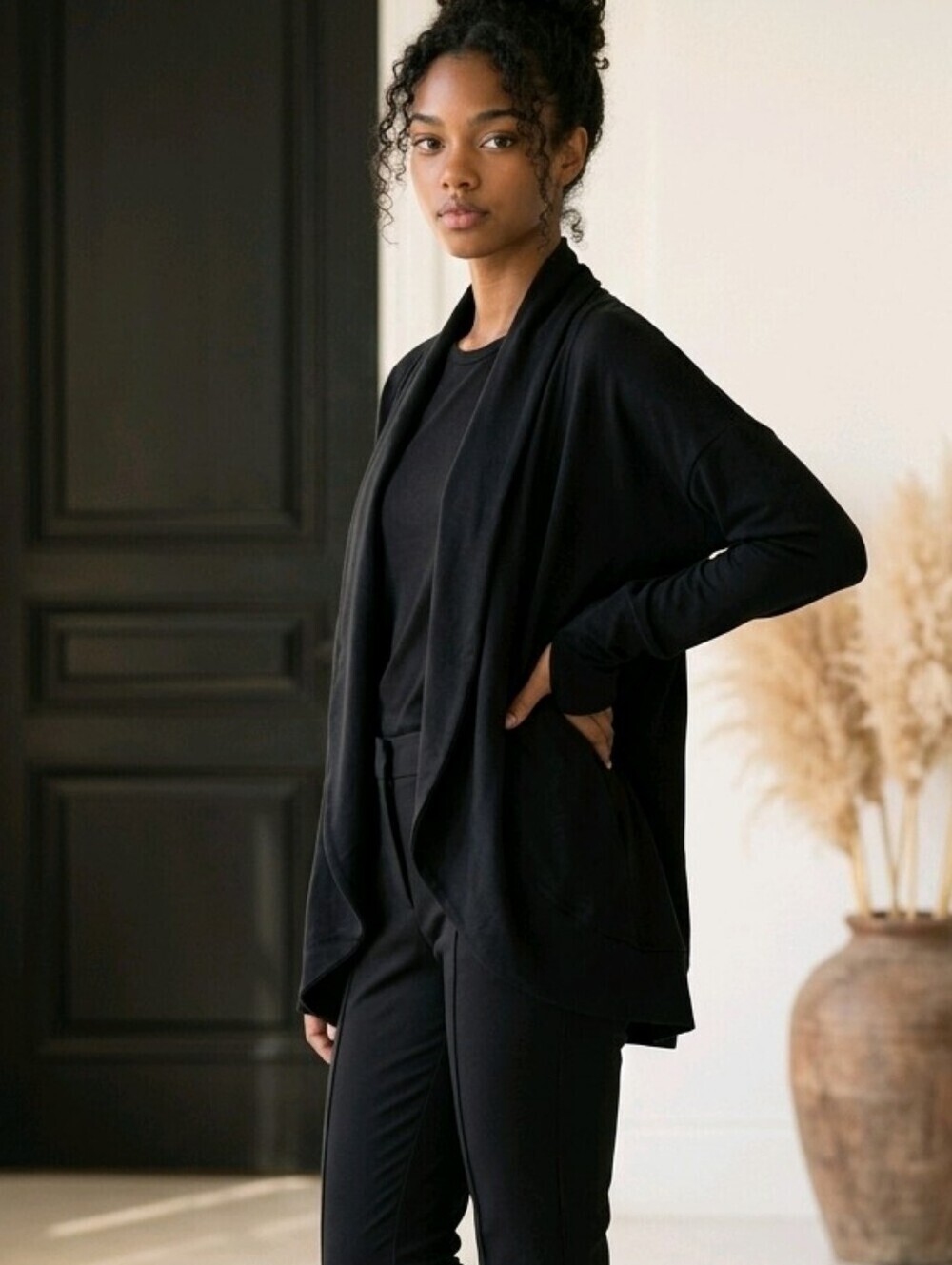 NWT GAP Black Open Cardigan Sz M
